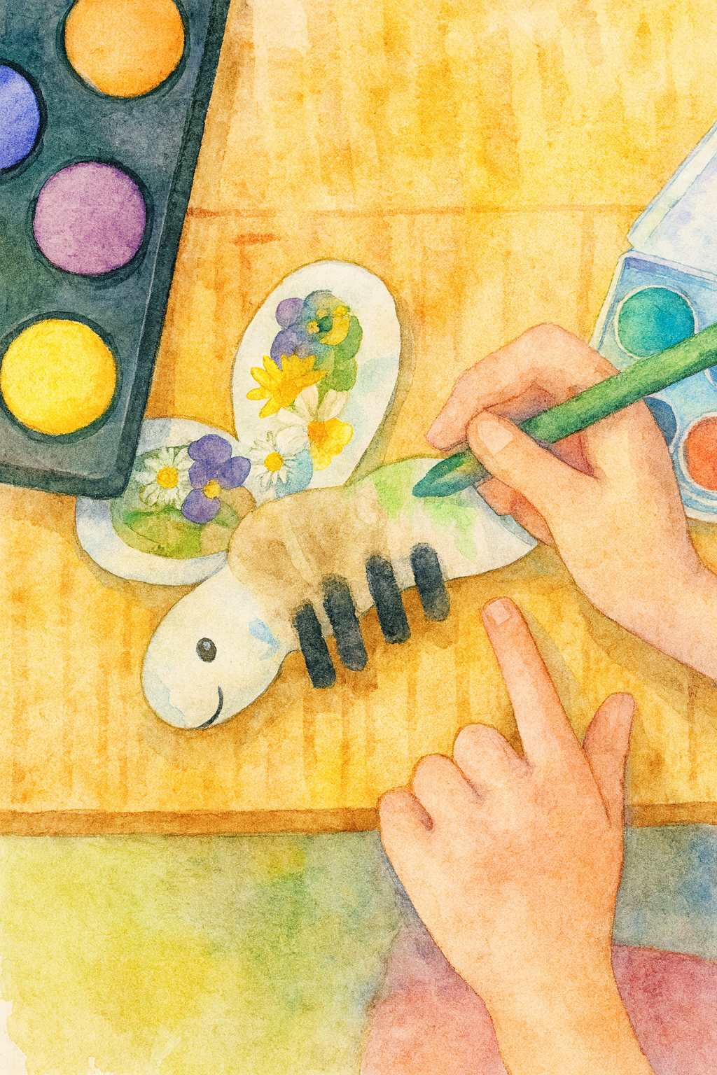 Ilustrace dětského tvoření